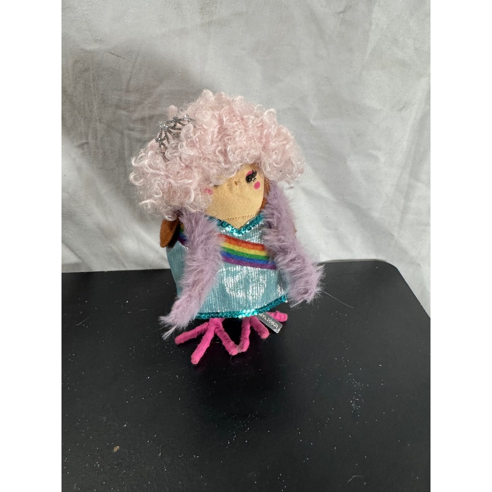 Target Pride 2024 Bird Mrs. Pride Rainbow Figurine Pink Wig Tiara 2025 Tag New